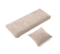 KiddyMoon Colchón Con Almohada Para Tabla De Equilibrio Textura Acanalada Funda Extraíble Y Lavable, Beige Oscuro,Colchón/Almohada
