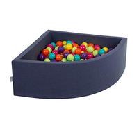 KiddyMoon Cuarto Rectangular Piscina de Bolas de 90 x 30 cm/300 Bolas de diámetro 7 cm para bebés, baño de Juegos para bebés, niños pequeños, Azul Oscuro:
