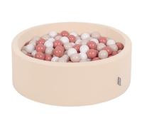 KiddyMoon Piscina De Bolas 90X30cm/200 Bolas ∅ 7Cm para Ninos, Beige: Beige Pastel/Salmón/Blanco