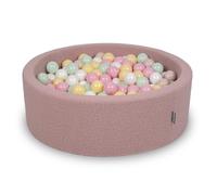 KiddyMoon Piscina De Bolas para Bebé con Funda De Peluche Teddy, Bolas Grandes De 7 Cm para Una Piscina Más Llena, Desde 8 Meses