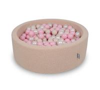 KiddyMoon Piscina De Bolas para Bebé con Funda De Peluche Teddy, Bolas Grandes De 7 Cm para Una Piscina Más Llena, Desde 8 Meses