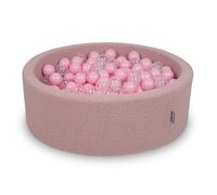 KiddyMoon Piscina De Bolas para Bebé con Funda De Peluche Teddy, Bolas Grandes De 7 Cm para Una Piscina Más Llena, Desde 8 Meses