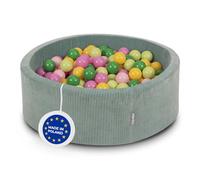KiddyMoon Piscina Sensorial Redonda 90X30cm/200 Bolas Estimulante para Niños