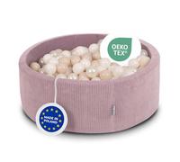 KiddyMoon Piscina Sensorial Redonda 90X30cm/200 Bolas Estimulante para Niños