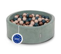 KiddyMoon Piscina Sensorial Redonda 90X30cm/300 Bolas Estimulante para Niños