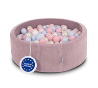 KiddyMoon Piscina Sensorial Redonda 90X30cm/300 Bolas Estimulante para Niños