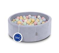 KiddyMoon Piscina Sensorial Redonda 90X30cm/300 Bolas Estimulante para Niños