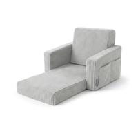 KiddyMoon Sillón Infantil Plegable de Espuma 2 en 1 Sofa para Niños y Niñas