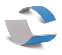 KiddyMoon Tabla De Equilibro Para Niños Montessori BB-002, Gris/Azul Fieltro