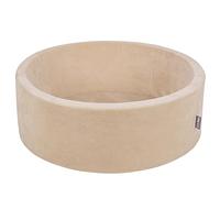 KiddyMoon Terciopelo Piscina De Bolas 90X30/SIN Bolas para Ninos, Beige De Arena