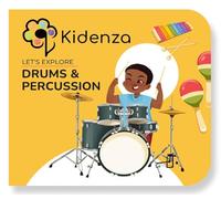 Kidenza Let's Explore Drums and Percussion Board Book for Kids Ages 2-6, with Facts, Activities, and Stories About Drums and Percussion instruments