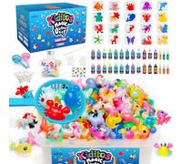 Kiditos Kit de juguete mágico de elfo de agua, kit de gel de agua de hada acuática, 24 gesl mágicos y 20 moldes, haz tus propias mascotas acuáticas y juguetes esponjosos, divertido kit de manualidades