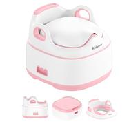 Kidiyana Orinal infantil 3 en 1, diseño de elefante, asiento de inodoro y taburete, estable y antideslizante, reductor de asiento con protección contra salpicaduras, ergonómico, fácil de limpiar, para