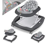 KIDIZ® 4 en 1 Babywalker juego y andador, función de columpio hamaca con ruedas, luz, música, centro de juegos, mesa de comedor, silla para caminar bebés a partir de 6 meses