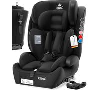 KIDIZ Asiento infantil para coche con Isofix grupo 1+2+3, 9-36 kg, cinturón de seguridad de 5 puntos, asiento para niños, reposacabezas ajustable, elevador de asiento de 1 a 12 años, estable y seguro