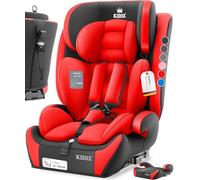 KIDIZ Asiento infantil para coche con Isofix grupo 1+2+3, 9-36 kg, cinturón de seguridad de 5 puntos, asiento para niños, reposacabezas ajustable, elevador de asiento para 1-12 años, estable y seguro