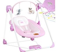 KIDIZ® Balancín bebé 5 velocidades plegable trona arco juegos sonidos naturales infantiles
