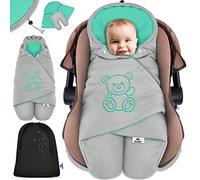 KIDIZ® Manta de invierno con capucha + manta de bebé universal para el asiento del bebe, el asiento del coche, para Maxi-Cosi, Römer Cochecitos de bebé y todos los sistemas de cinturón de 3 y 5 puntos