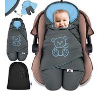 KIDIZ Manta para bebé para invierno, otoño, manta para bebé con bolsillo, saco universal compatible con Maxi-Cosi, Römer, cochecito, cochecito y asiento de coche, aislante contra el viento, la humedad