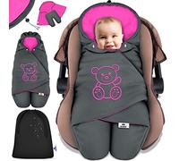 KIDIZ Manta para bebé para invierno, otoño, manta para bebé con bolsillo, saco universal compatible con Maxi-Cosi, Römer, cochecito, cochecito y asiento de coche, aislante contra el viento, la humedad