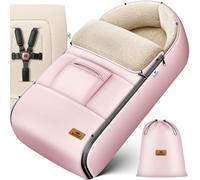 KIDIZ® Saco de Bebé de Invierno Con Cremallera, Peluche, Bolso, Manta Lavable Para Cochecito Con Cabecera, Apto Para Todos Los Cochecitos (Rosé Gold)