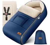 KIDIZ® Saco de bebé, saco de invierno con cremallera, bolso y manta de peluche, apto para todos los cochecitos, azul