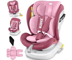KIDIZ® Silla de coche para bebés Isofix Top Tether 360° giratoria, grupo 0/1/2/3 desde el nacimiento 0-36 kg, con toldo, arnés de 5 puntos, ajuste del reposacabezas ECE R129