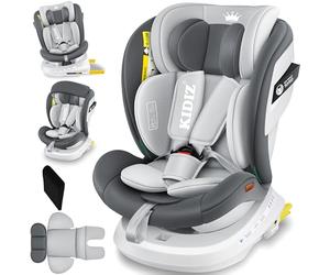 KIDIZ® Silla de coche para bebés Isofix Top Tether 360° giratoria, grupo 0/1/2/3 desde el nacimiento 0-36 kg, con toldo, arnés de 5 puntos, ajuste del reposacabezas ECE R129