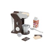 KidKraft Cafetera de Juguete de Madera Espresso con Cápsulas, Accesorios de Cocina de Juguete, Máquina de Café con Accesorios, Electrodomésticos Cocina para Jugar, Juguetes niños 3+ años (63379)