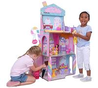 KidKraft Casa de Muñecas de Madera Castillo de Caramelo con Muebles y Accesorios, Casita con Figura de Lama Unicornio, para muñecas de 30 cm, Juguetes niños y niñas 3+ años (20242)