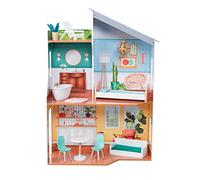 KidKraft Casa de muñecas de Madera Emily con Muebles y Accesorios incluidos, Casita de Juguete con 3 Niveles de Juego para muñecas de 30 cm, Juguetes niños y niñas Desde 3 años (65988)