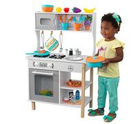 KidKraft Cocina de Juguete All Time de Madera para niños con Accesorios incluidos, Comida de Juguete y Set Utensilios de Cocinita Infantil, Juguetes niños 3+ años (53370)