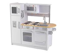 KidKraft Cocina de Juguete de Madera Uptown Blanca para niños con Accesorios incluidos, Teléfono de Juguete y set Utensilios de Cocinita infantil, Juguetes niños 3+ años (53364)
