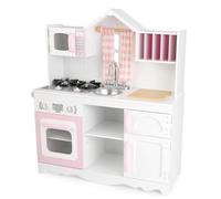 KidKraft Cocina de Juguete Modern Country de Madera, Cocinita Infantil con Cortinas, Juguetes niños 3+ años (53222) - Exclusivo en Amazon