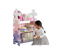 KidKraft Estantería de almacenaje de Madera Puzzle en Colores Pastel, librería Infantil, Organizador de Juegos y Libros, Muebles para Salas de Juego y Dormitorio de niños (14415)