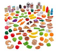 KidKraft Juego de Comida de Juguete de 115 Piezas Tasty Treats con Frutas, Verduras y Otras Delicias, Accesorios de Cocina o Supermercado Infantil, Juguetes de Alimentos para niños 3+ años (63330)