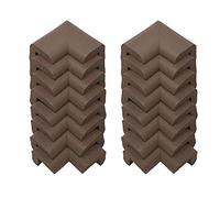 KidKusion Cojín de Esquina | Fabricado en Estados Unidos | Marrón | Paquete de 16 | Protección de Muebles y Esquinas