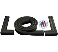 KidKusion Cojín de hogar extralargo | Fabricado en Estados Unidos | Negro | 14.33 pies de Acolchado | Seguridad Infantil, Protector de Bordes y Esquinas, Parachoques de Chimenea a Prueba de bebés