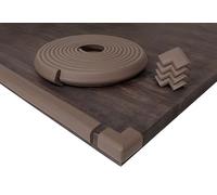 Kidkusion - Cojín de mesa, borde de 16 pies + 4 esquinas, color marrón