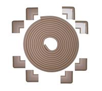 Kidkusion Cojín de Mesa | Fabricado en Estados Unidos | Borde de 20 pies + 8 Esquinas | Marrón | Protectores de Bordes y Esquinas de Muebles a Prueba de bebés