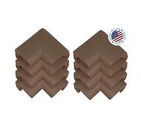 Kidkusion - Juego de 8 cojines protectores de esquina, color marrón