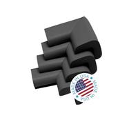 Kidkusion Kushions de Esquina para niños pequeños, Color Negro, Paquete de 4