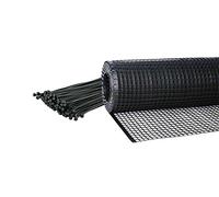 KidKusion Protector de cubierta resistente, negro, 30 pies de largo x 3 pies de alto, fabricado en Estados Unidos; red de seguridad para balcón y escalera; seguridad infantil; seguridad para mascotas;