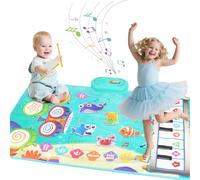 kidmance Juguetes 1 Niños Año, Alfombra Musical para Bebés con Piano, Tambor y 6 Animales Marinos, Regalo Ideal para Bebé Niños de 1 a 3 Años (Cumpleaños, Navidad, Bautizo)