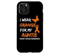 Kidney Cancer I Wear Orange For My Auntie Ribbon Carcasa para iPhone 11 Pro