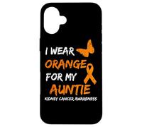 Kidney Cancer I Wear Orange For My Auntie Ribbon Carcasa para iPhone 16 Plus
