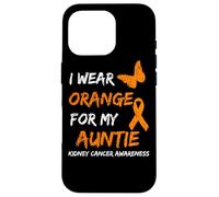 Kidney Cancer I Wear Orange For My Auntie Ribbon Carcasa para iPhone 16 Pro