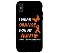 Kidney Cancer I Wear Orange For My Auntie Ribbon Carcasa para iPhone X/XS
