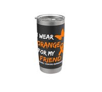 Kidney Cancer I Wear Orange For My Friend Ribbon Vaso térmico de acero inoxidable de doble pared