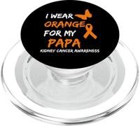 Kidney Cancer I Wear Orange For My Papa Ribbon PopSockets PopGrip para MagSafe